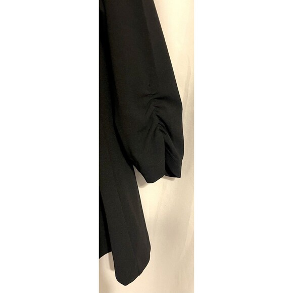 SOHO Apparel Ltd Blazer Suit Jacket Black 3/4 Gathered Sleeves Women’s SZ 1X - Picture 7 of 9